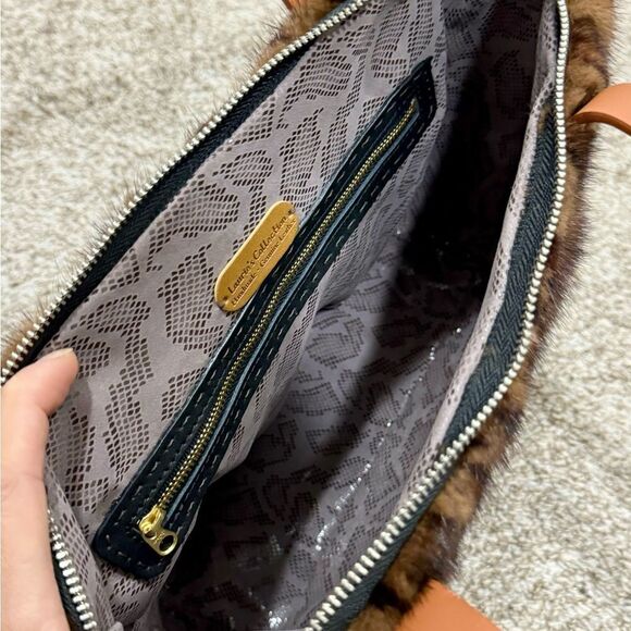 Colorblock Handmade Real Shearling Kitty Cat Large Tote/Shoulder Bag/Crossbody - Picture 16 of 16